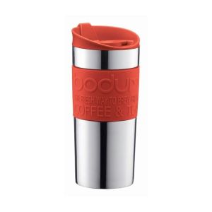 BODUM TRAVEL MUG, 0.35 L, 12OZ - S/S, RED